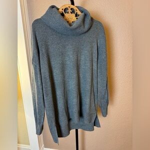 LOFT Elegant Gray Cowl Neck Sweater